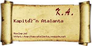 Kapitán Atalanta névjegykártya